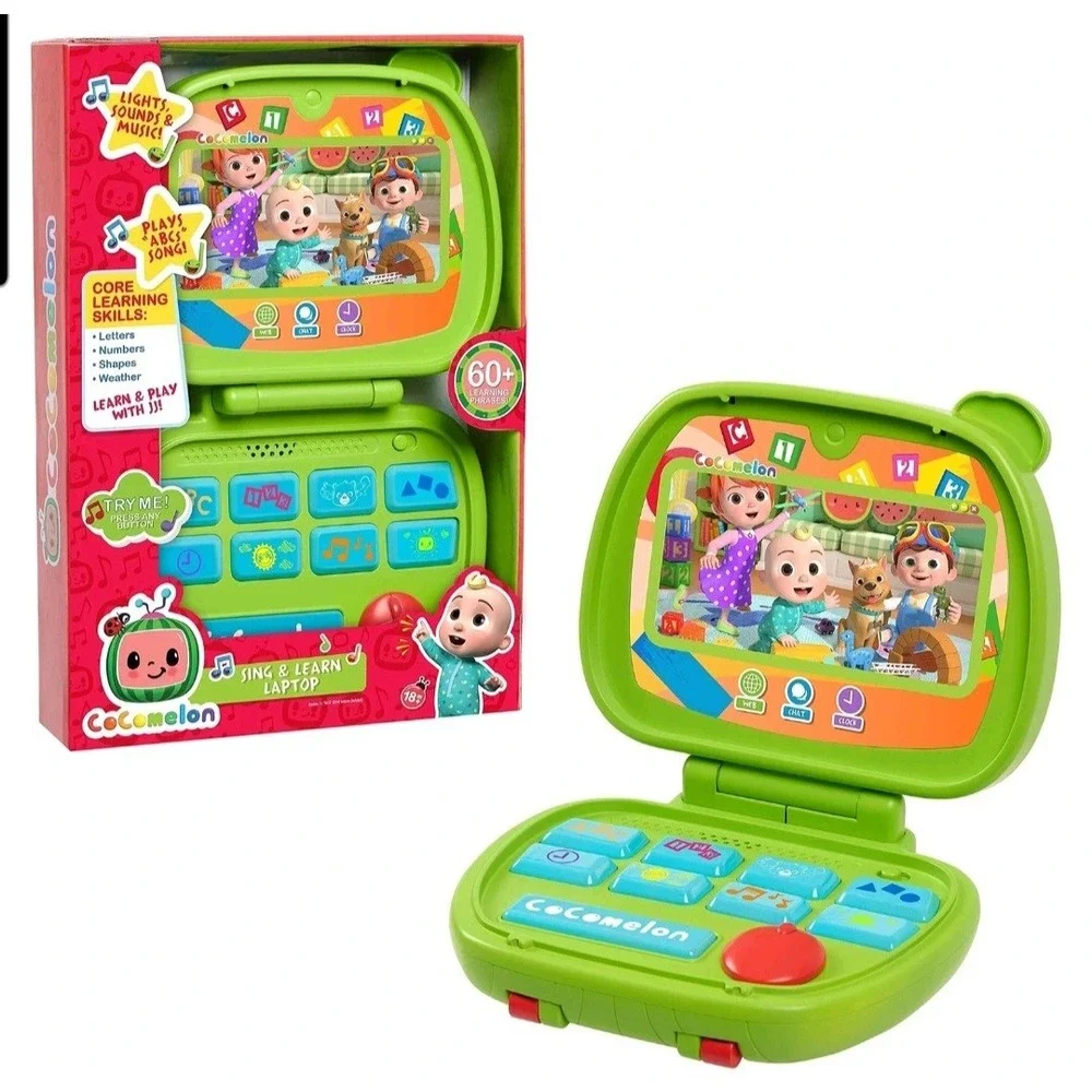 CoComelon Sing and Learn Laptop Toy for Kids, Lights, Sounds, and Music Encou...